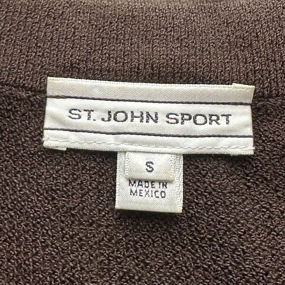 Vtg St John Sport Wool Blend Pull Over Knitted Sweater Vest Small Womens Stretch - Picture 6 of 11
